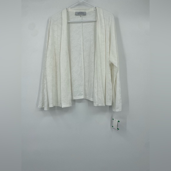 Kasper Women's Size L
Open Front With Roses Detail Skin Jacket/cardigan - Picture 1 of 7
